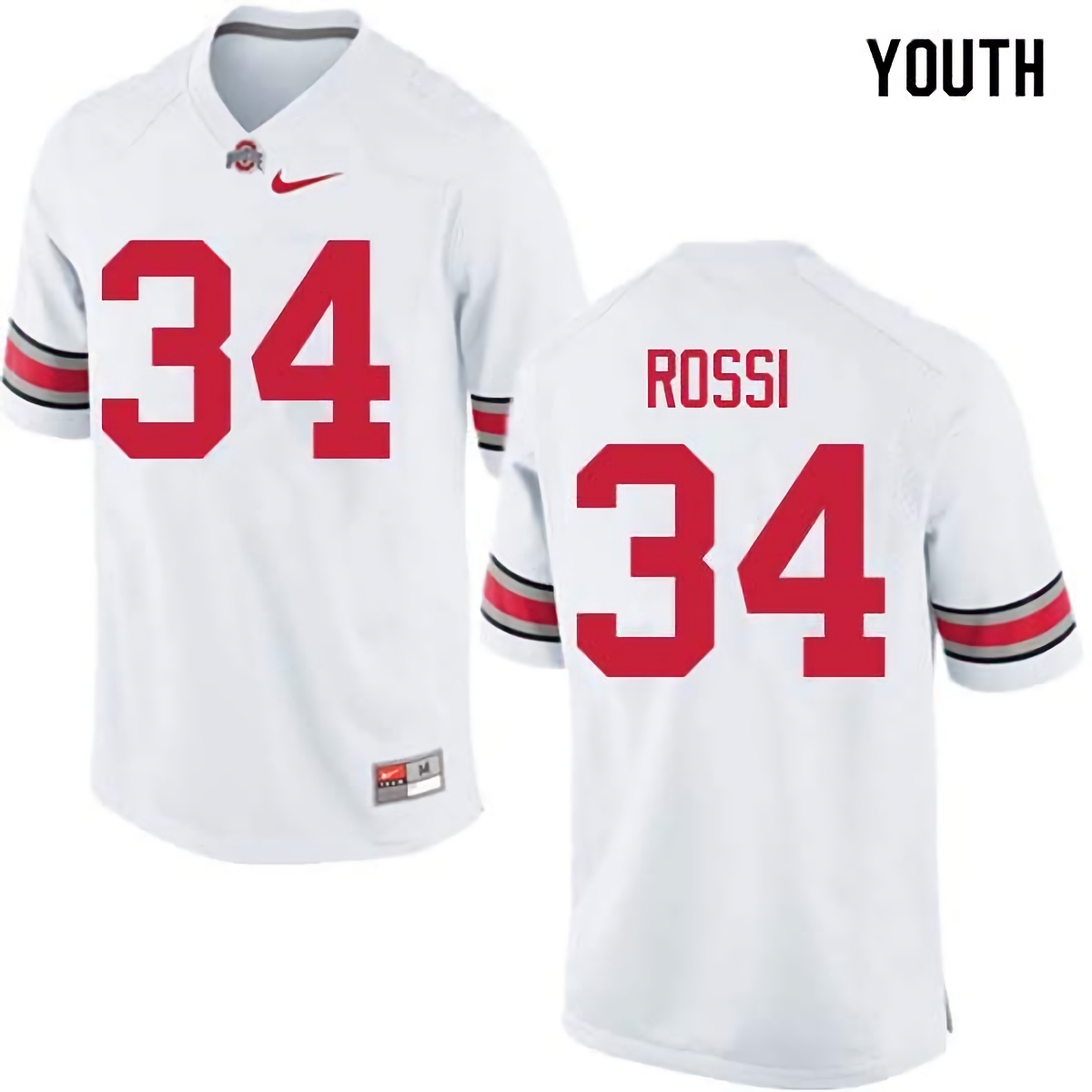 Mitch Rossi Ohio State Buckeyes Youth NCAA #34 Nike White College Stitched Football Jersey ZYI3656SQ